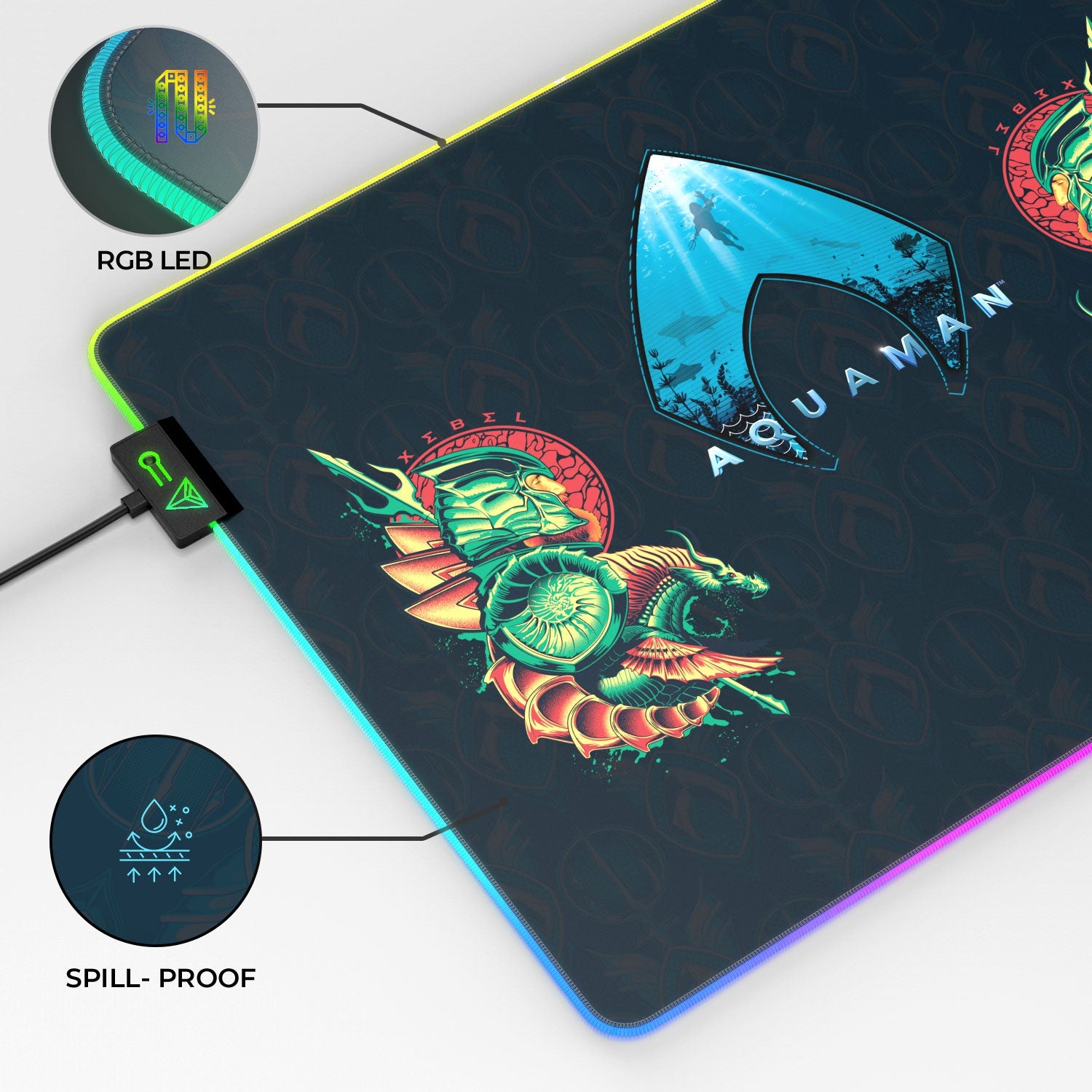 Aquaman XEBEL Kingdom Mouse Pad for an Ultimate Gaming Experience - Shopthatapp.ca
