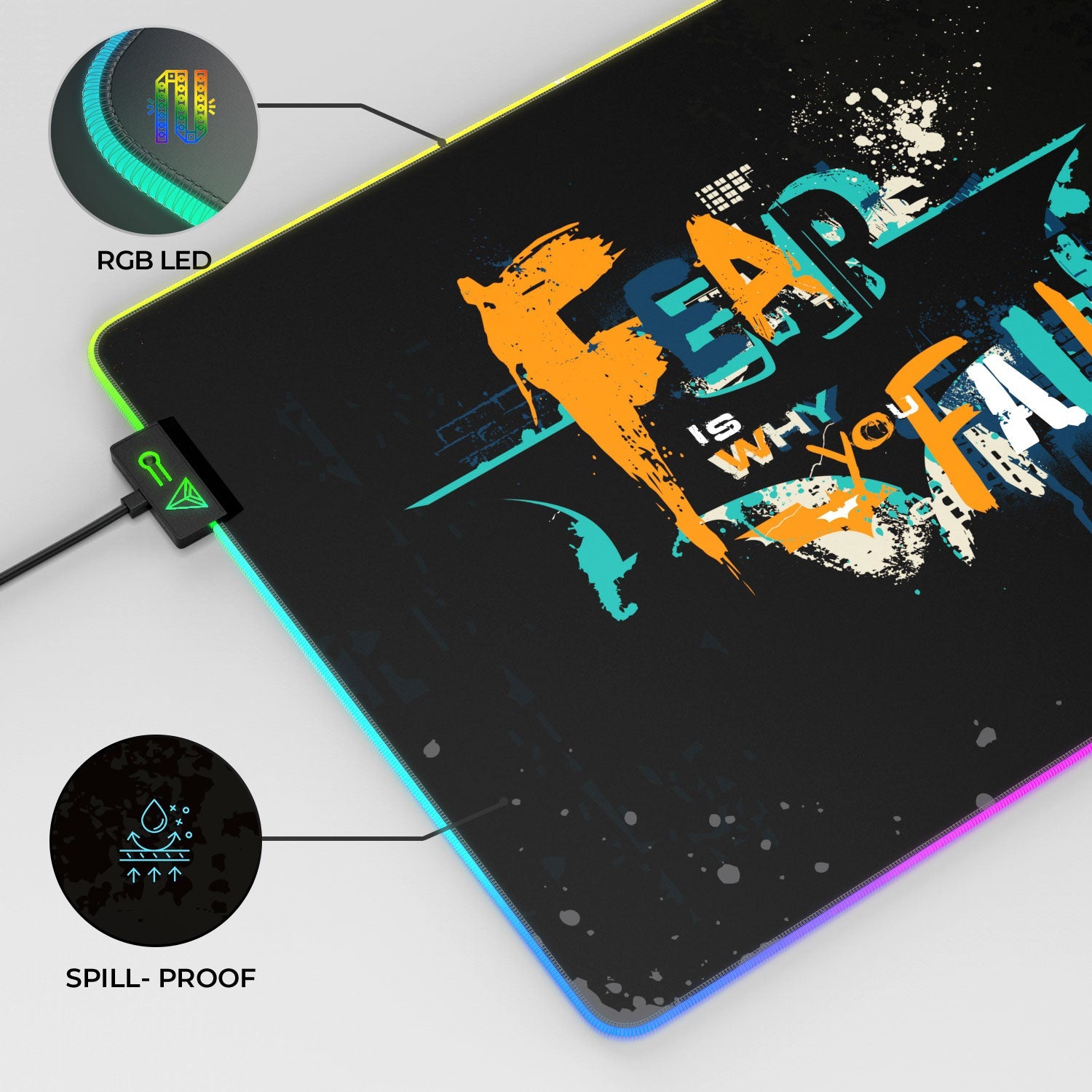 Batman Gaming Mouse Pad - Fear Is Why You Fail Design - Shopthatapp.ca