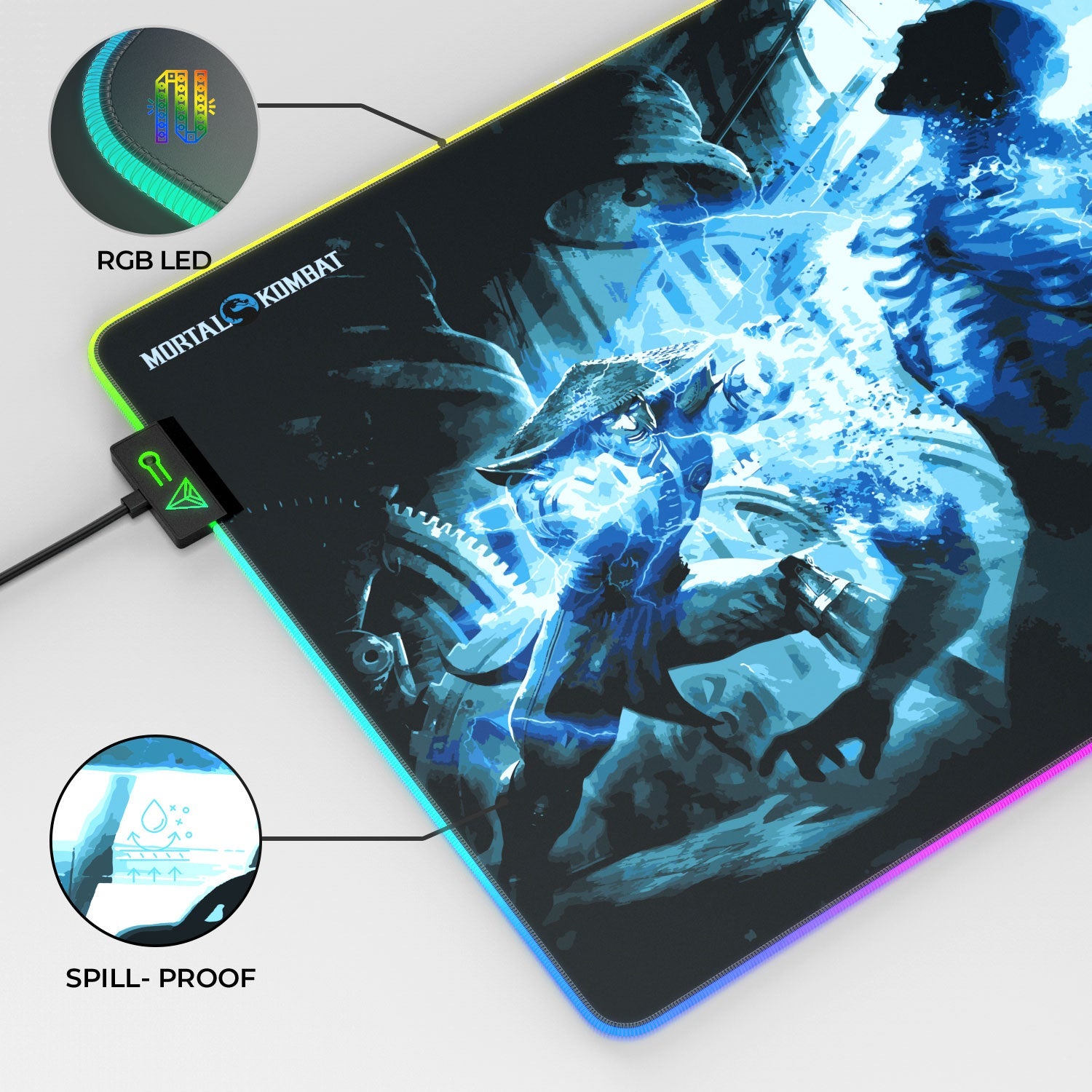 Mortal Kombat Raiden Mouse Pad - Ultimate Gaming Experience - Shopthatapp.ca