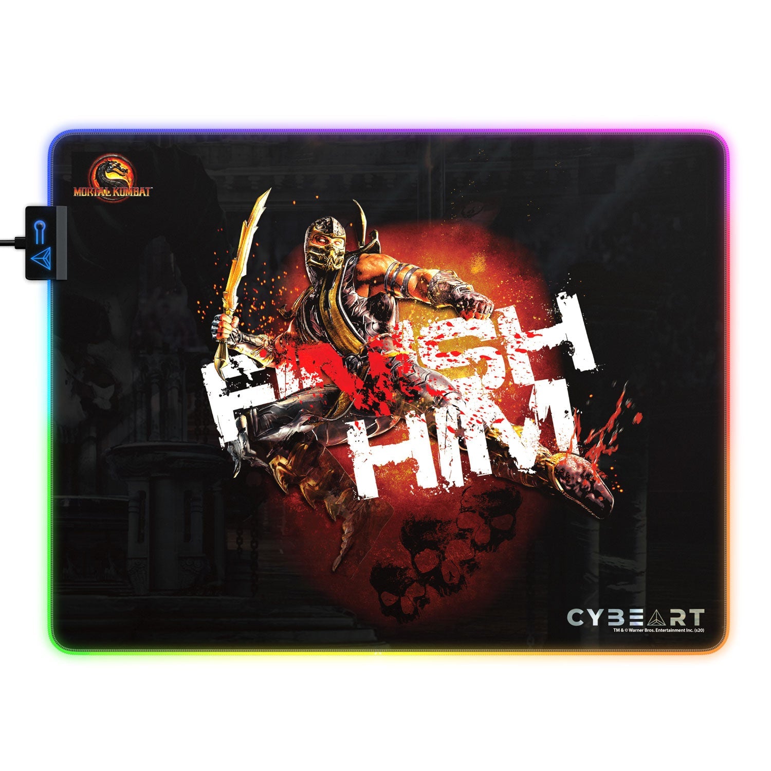 Mortal Kombat FINISH HIM Sub Zero Gaming Mouse Pad - Shopthatapp.ca