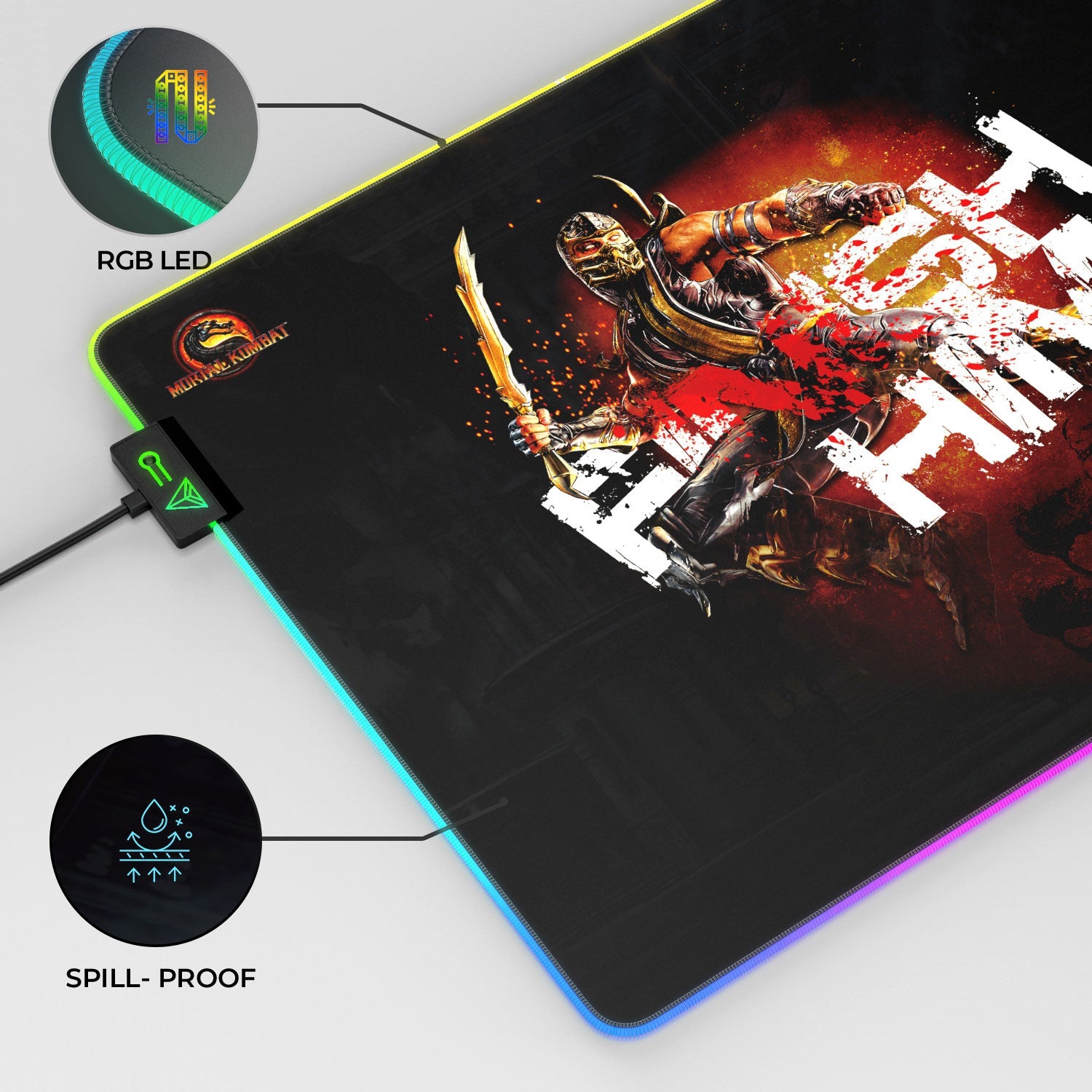 Mortal Kombat FINISH HIM Sub Zero Gaming Mouse Pad - Shopthatapp.ca