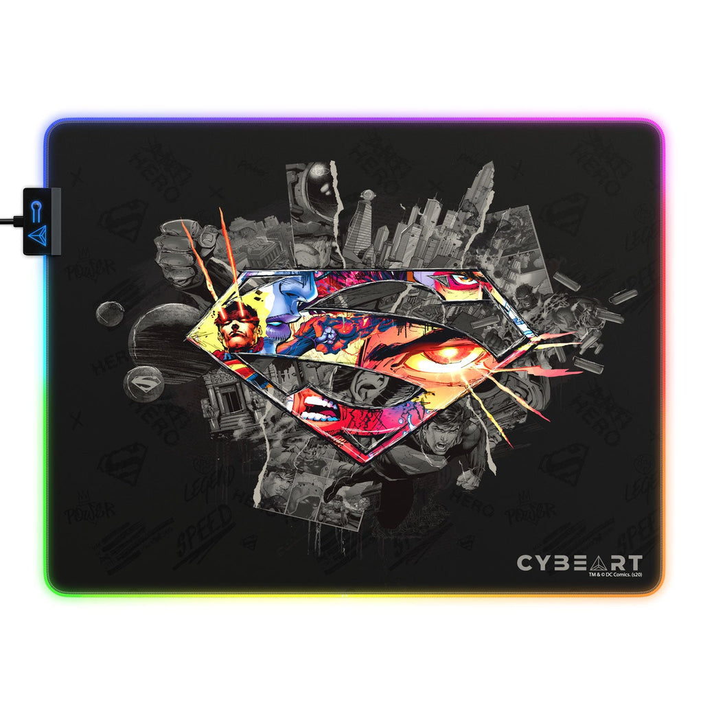 Superman Gaming Mouse Pad with Shield Emblem Design - Shopthatapp.ca