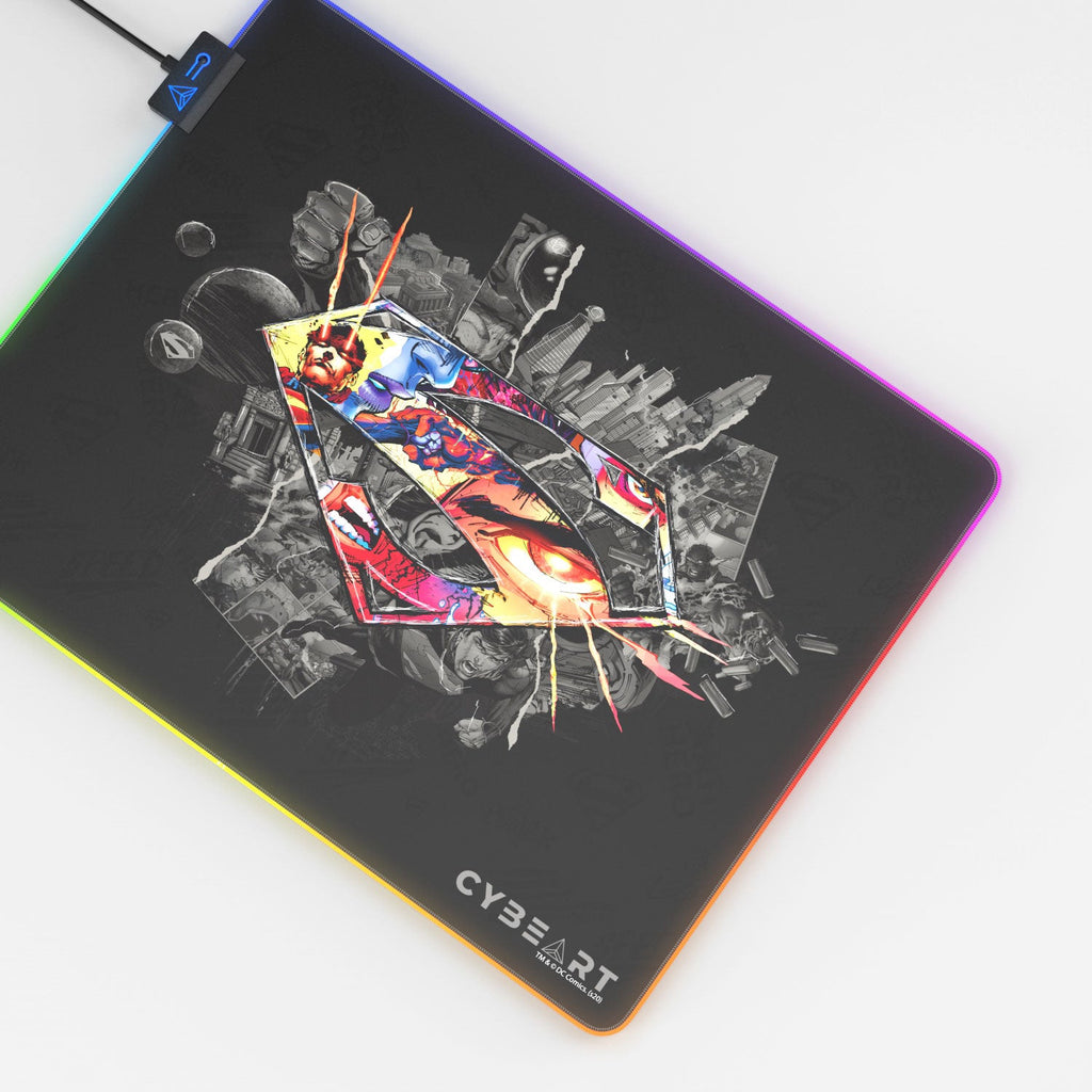 Superman Gaming Mouse Pad with Shield Emblem Design - Shopthatapp.ca