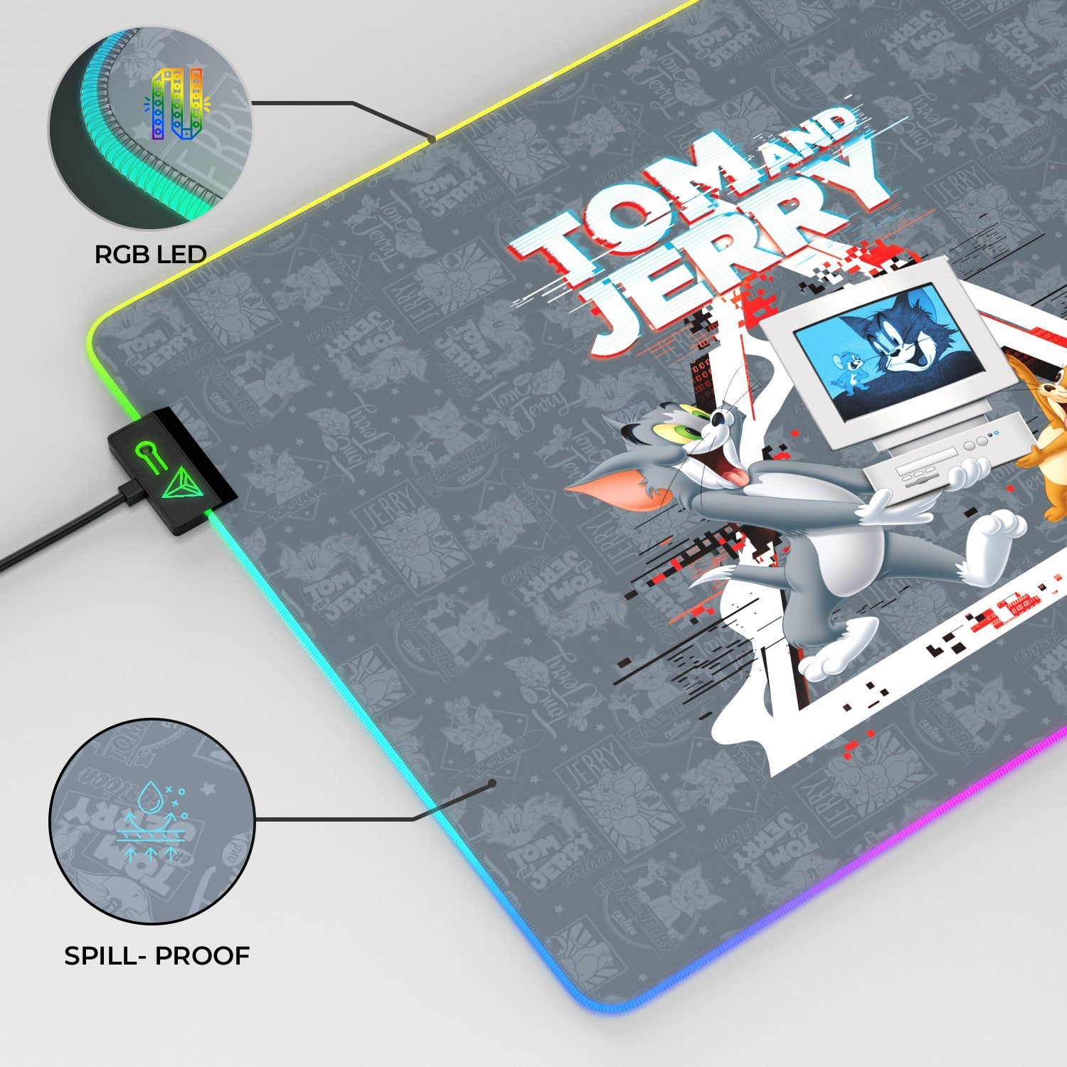 Tom and Jerry Mouse Pad for Gamers – Fun and Functional Gaming Accessory - Shopthatapp.ca