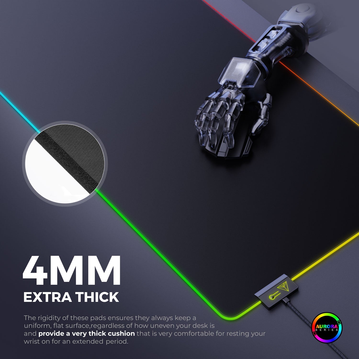 Ghost Black Gaming Mouse Pad - Precision and Comfort for Gamers - Shopthatapp.ca