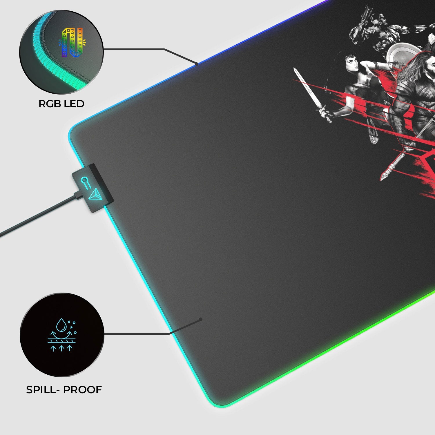 Justice League Gaming Mouse Pad - Ready for Fight Gaming Experience - Shopthatapp.ca