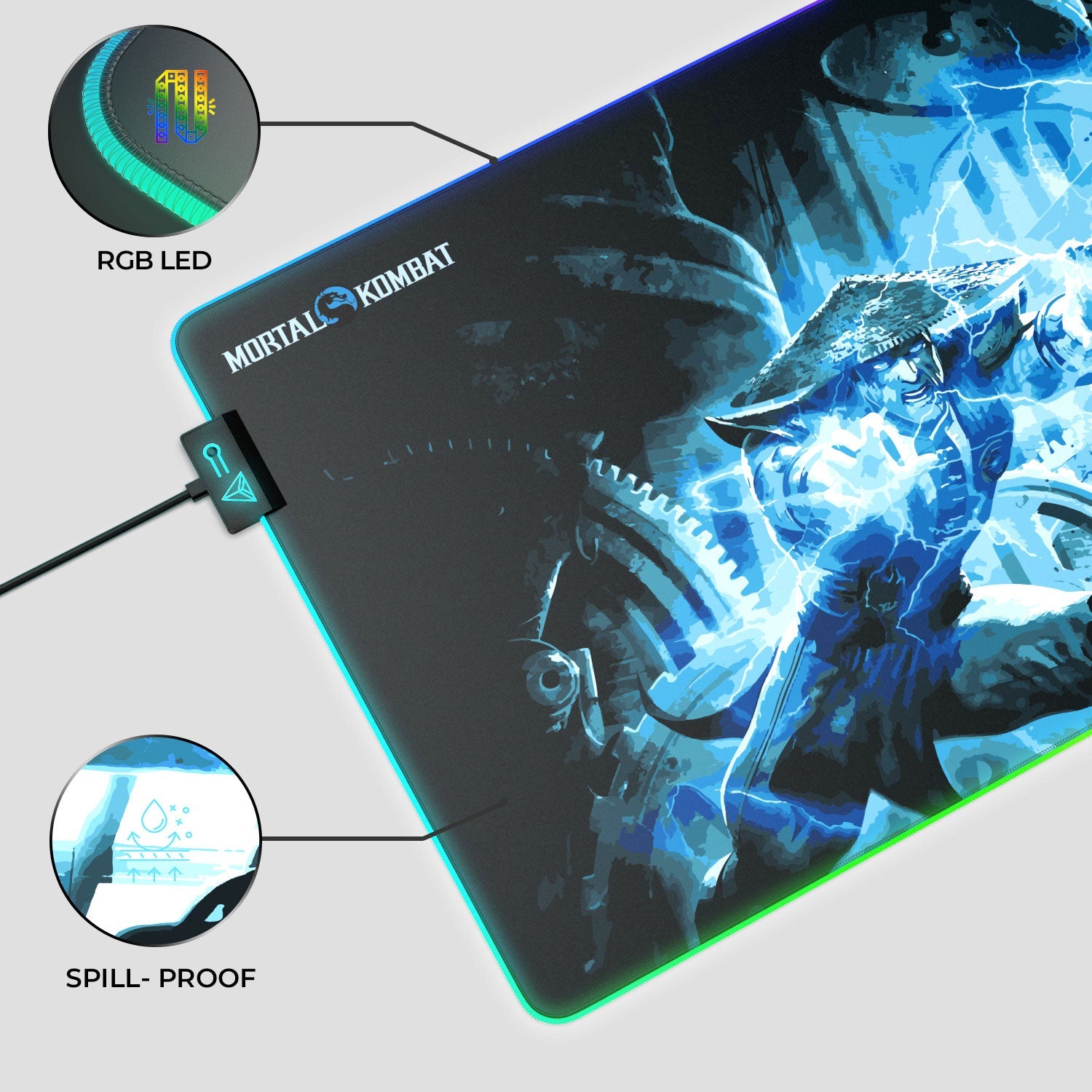 Mortal Kombat Raiden Mouse Pad - Ultimate Gaming Experience - Shopthatapp.ca