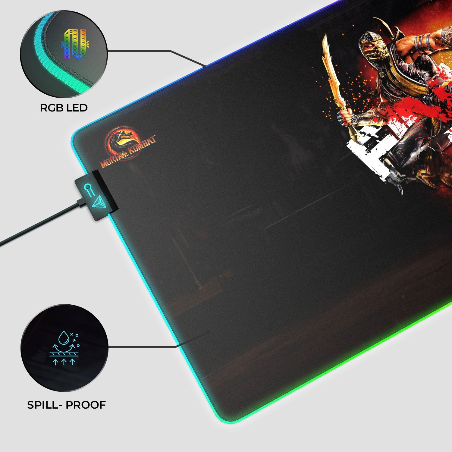 Mortal Kombat FINISH HIM Sub Zero Gaming Mouse Pad - Shopthatapp.ca