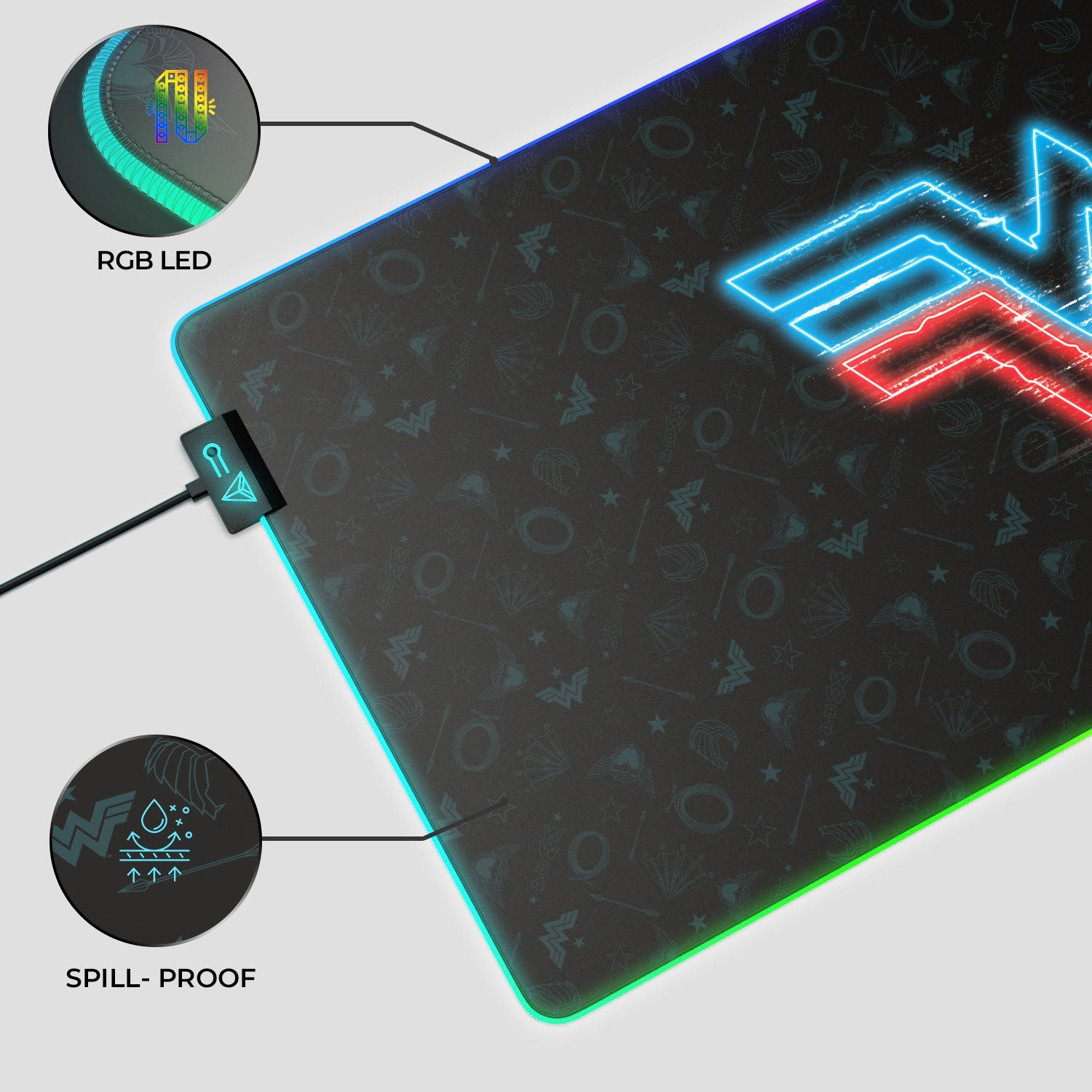 Wonder Woman Gaming Mouse Pad - Electrified Design for Gamers - Shopthatapp.ca