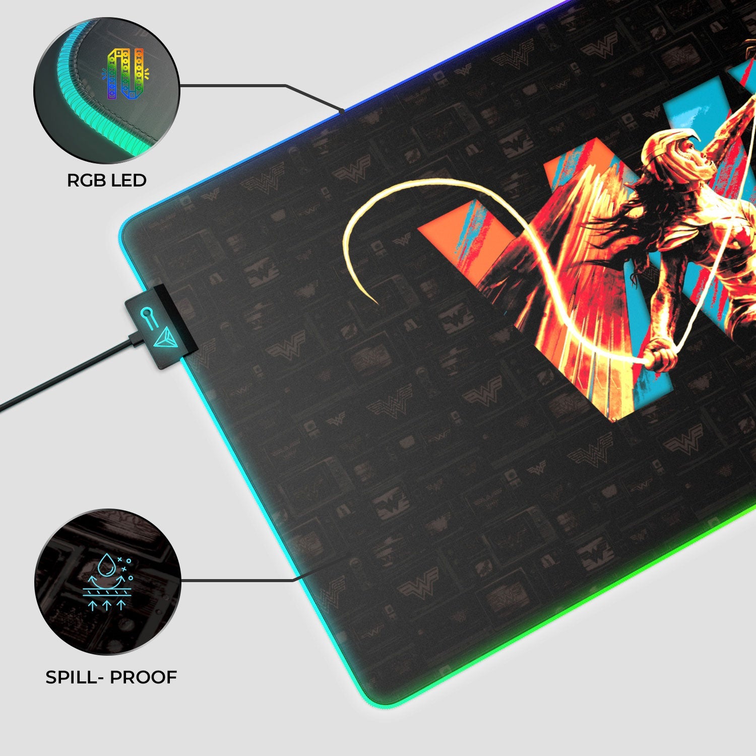 Wonder Woman Gaming Mouse Pad featuring Cheetah Design - Perfect for Gamers - Shopthatapp.ca