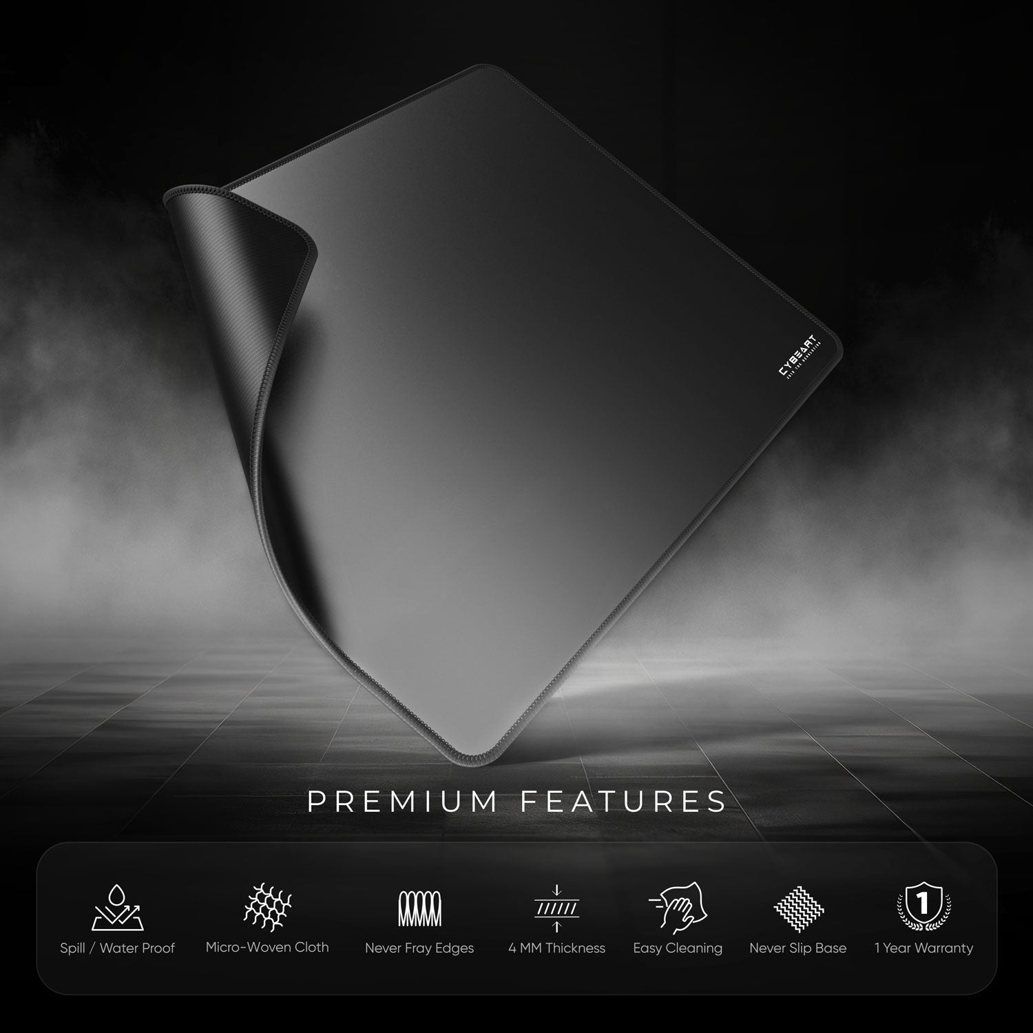 Ghost Black Gaming Mouse Pad - Precision and Comfort for Gamers - Shopthatapp.ca