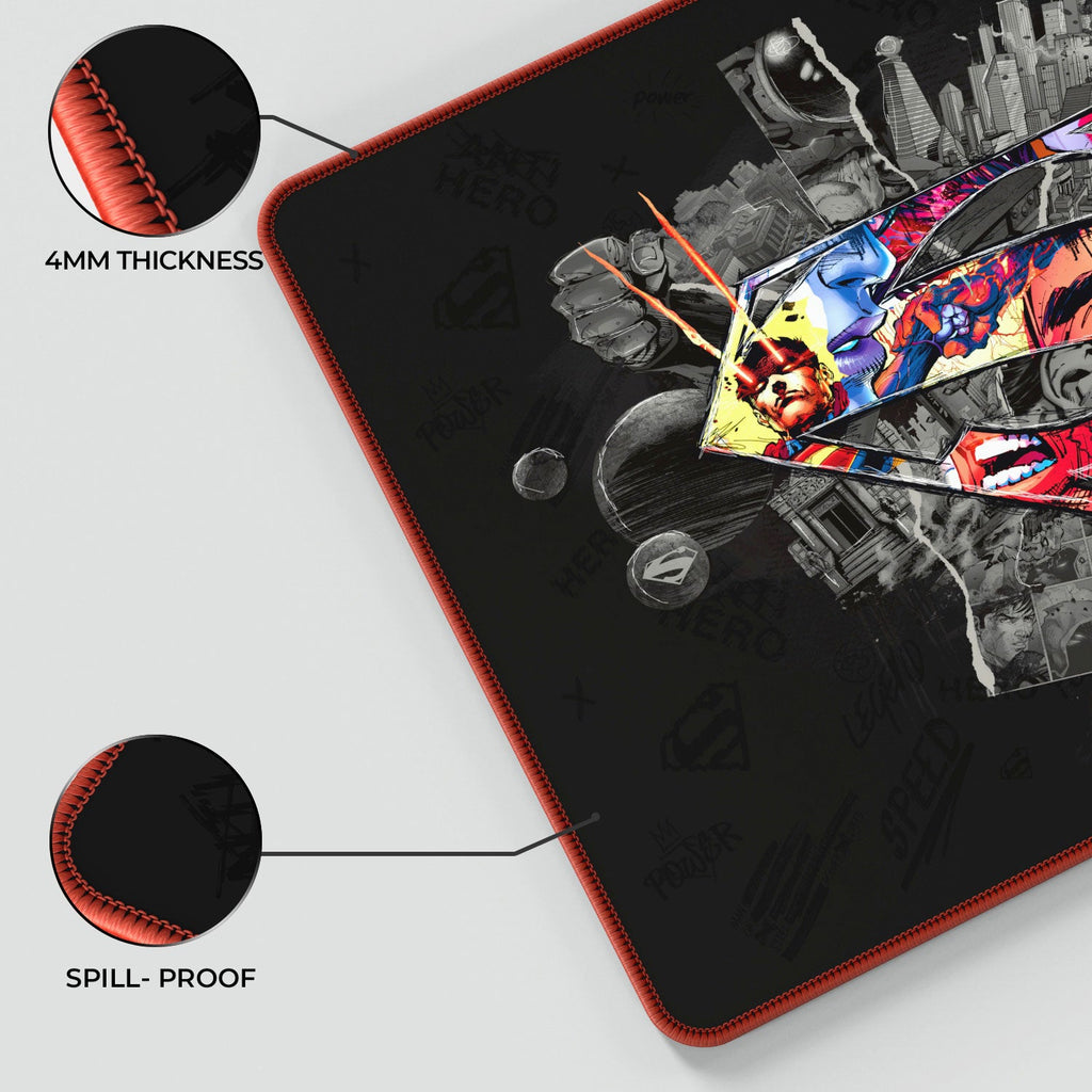 Superman Gaming Mouse Pad with Shield Emblem Design - Shopthatapp.ca