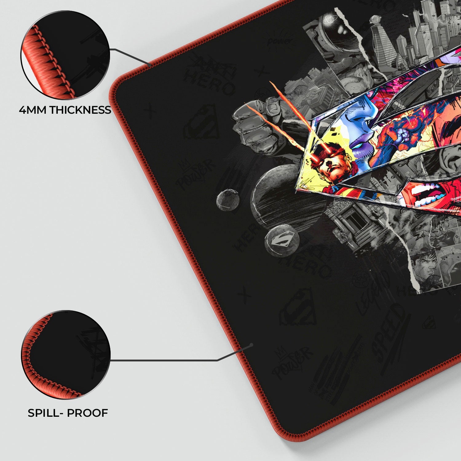 Superman Gaming Mouse Pad with Shield Emblem Design - Shopthatapp.ca