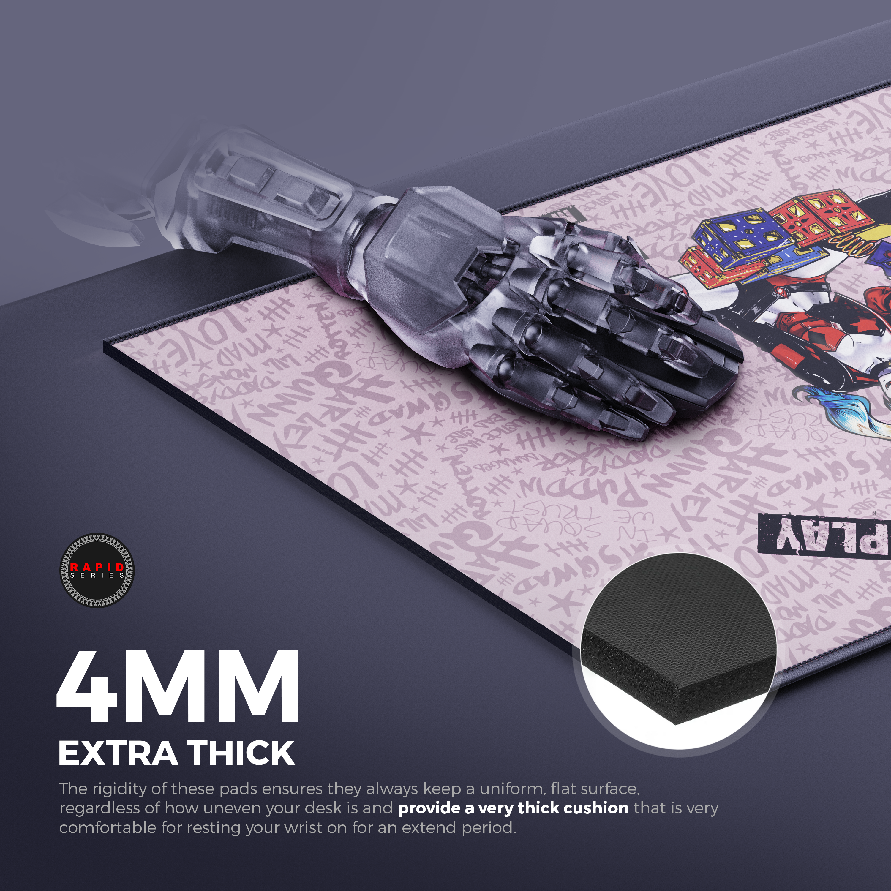 Harley Quinn Mouse Pad - Ideal Gaming Accessory for Gamers and Collectors - Shopthatapp.ca