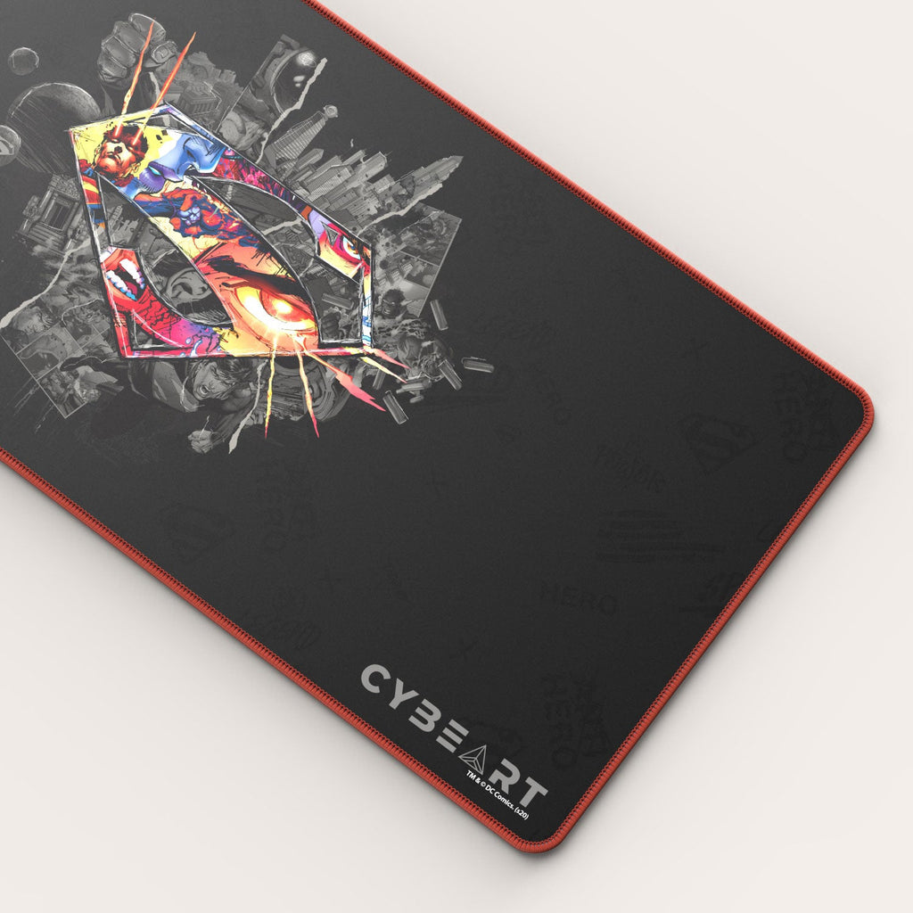 Superman Gaming Mouse Pad with Shield Emblem Design - Shopthatapp.ca