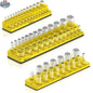 Olsa Tools Canada 2-row magnetic socket holders for 1/2 inch drive click torque wrenches, organized socket storage with magnetic clips.