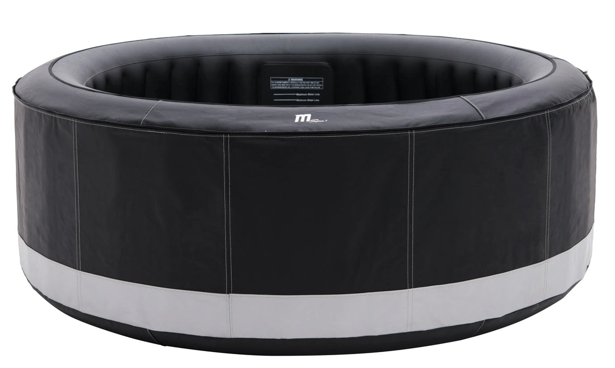 Zoppinh MSPA Camaro inflatable hot tub, premium spa for six persons with clear water, comfortable seating, and bubble jets.