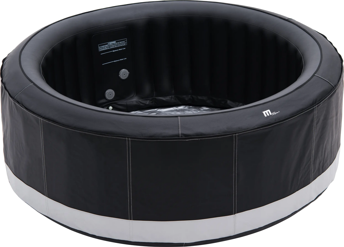Zoppinh MSPA Camaro inflatable hot tub for 6 persons, premium series inflatable spa with built-in seating and bubble jets in a sleek design.