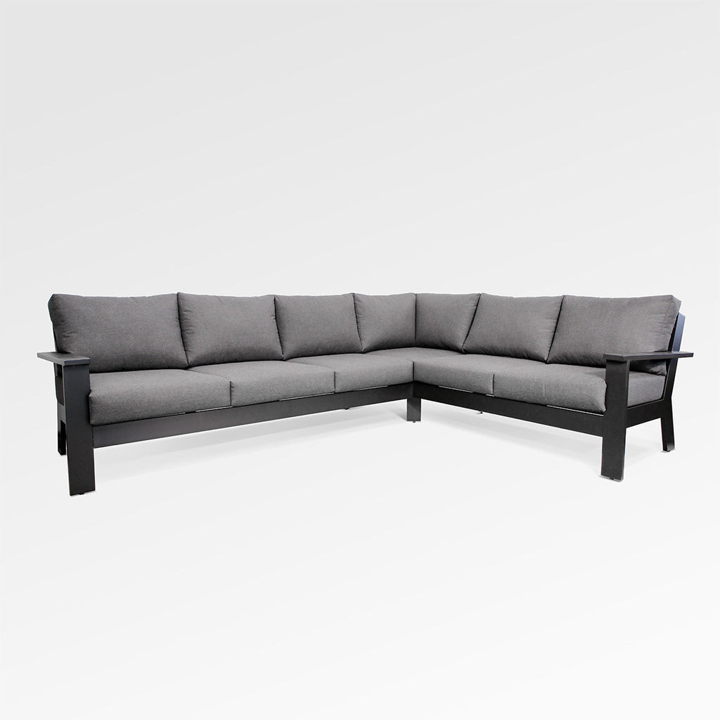 Magnolia Black Aluminum Sectional with Sunbrella® Cushions