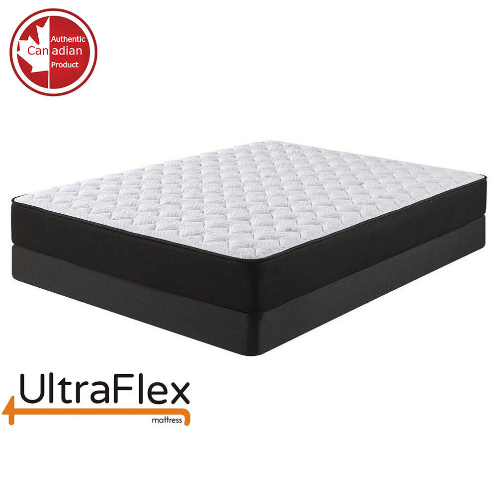 UltraFlex® PURITY- Orthopedic Spinal Care, Cool Gel Posture Support Mattress, Pressure Relief Foam Encased Quilting for Low Motion Transfer (Made in Canada)- With Waterproof Mattress Protector - Shopthatapp.ca