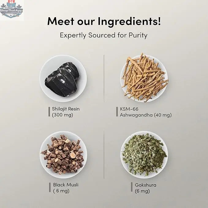 Man Matters Himalayan Shilajit Gummies by Prithvi Mart with fulvic acid and ashwagandha, showing gummies and natural ingredients.