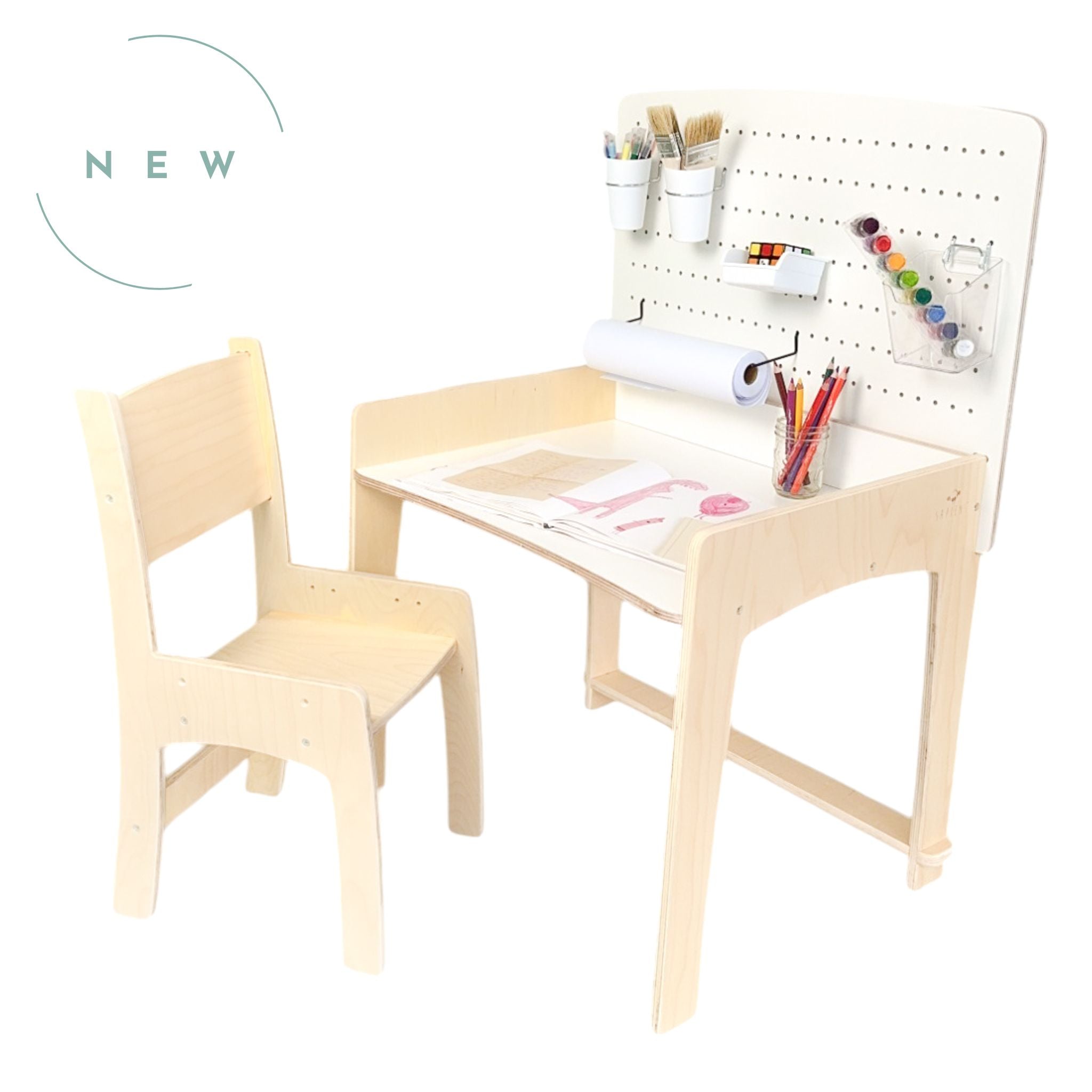 LUMEN Big Kid Desk and Chair | Adjustable Height Study Table for Growing Learnings - Shopthatapp.ca