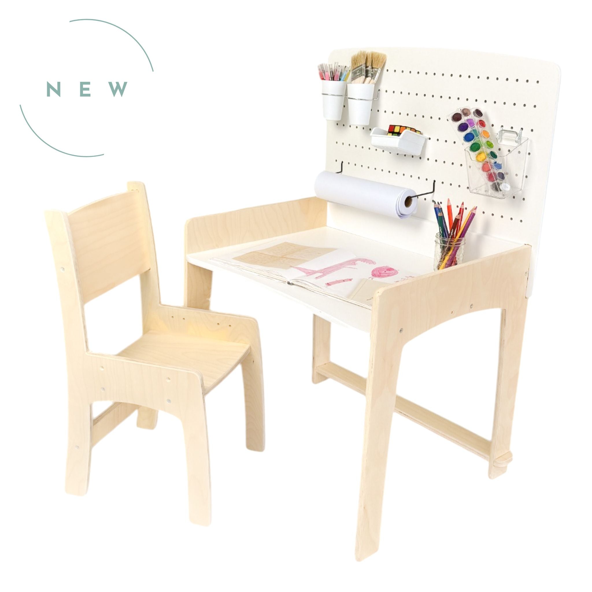 LUMEN Big Kid Desk and Chair | Adjustable Height Study Table for Growing Learnings - Shopthatapp.ca