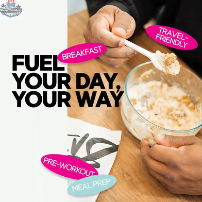 Cream of rice bowl with maple brown sugar flavor from Elev8, showing a creamy, sweet and savory breakfast dish with toppings.