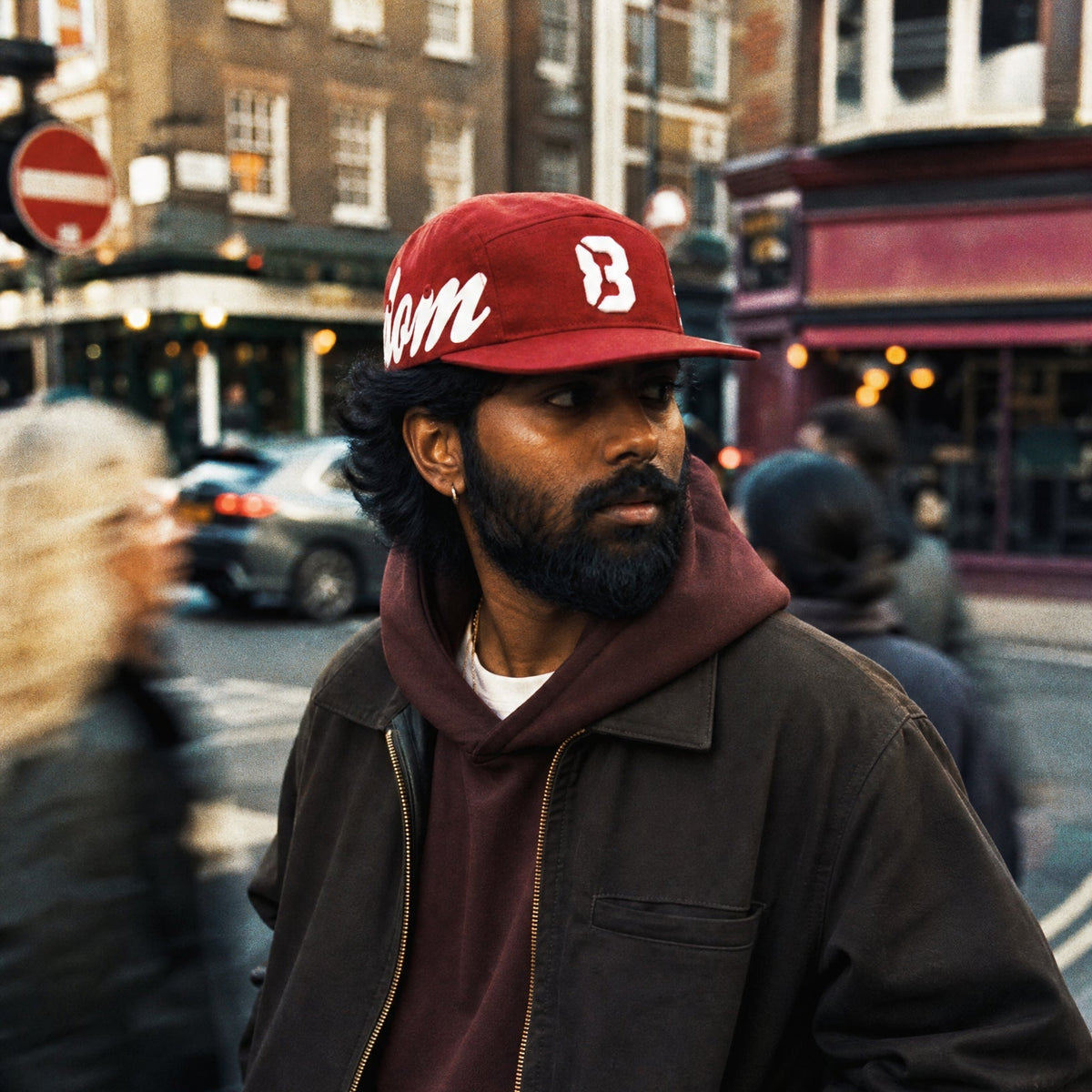 Freedom 83 Structured 5-Panel Cotton Hat – Maroon-Headwear-www.Shopthatapp.ca-Freedom 83