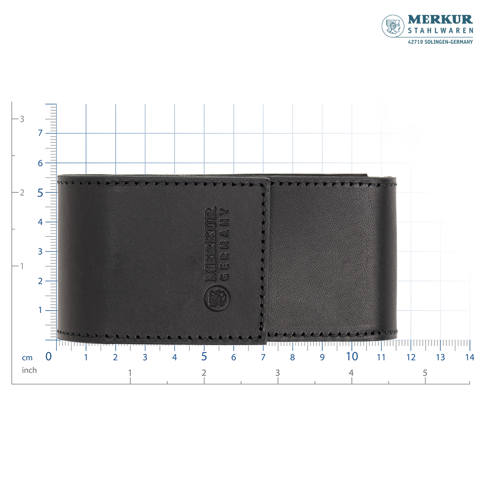 Merkur Leather Case with Blades - Includes 38001 and 10 Blades, Black