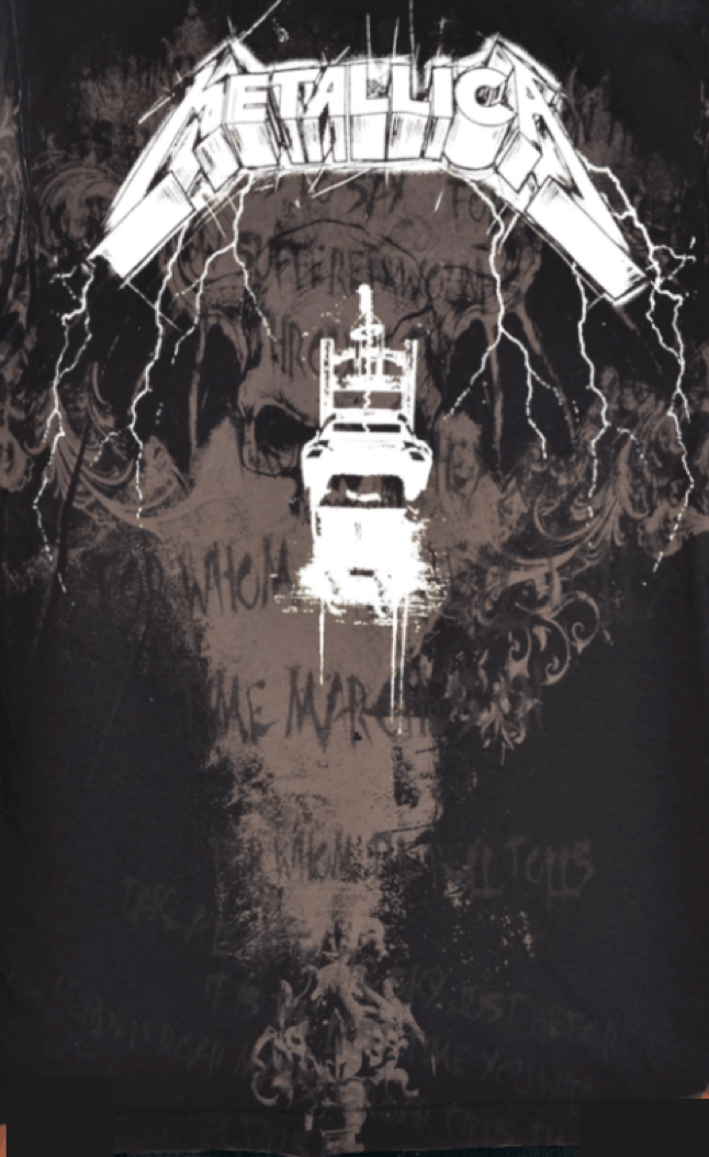 Metallica - Ride The Lightning Chair Black T-Shirt - Www.Shopthatapp.ca