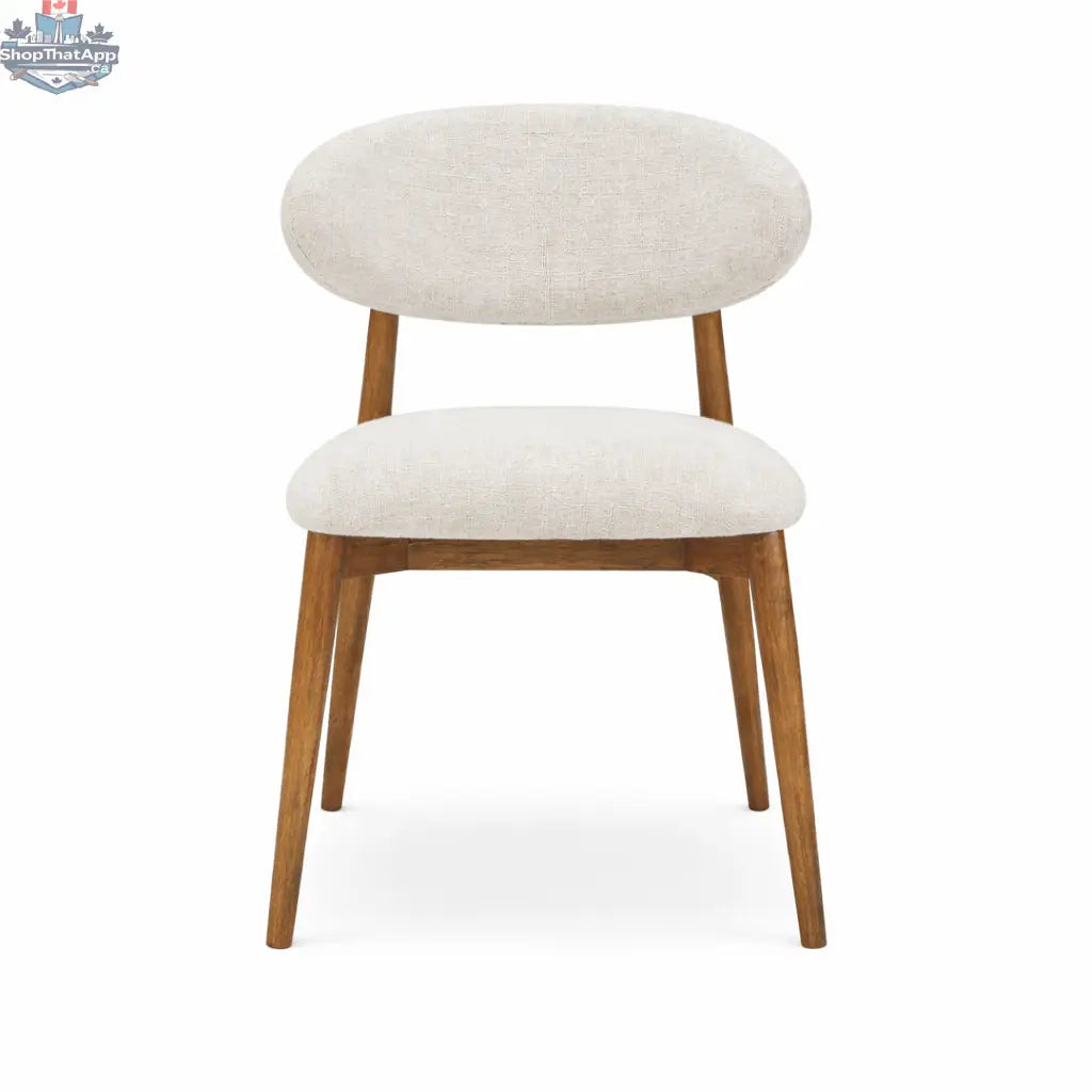 Mid-century modern Hygge Design House Molti dining chair with wooden frame and upholstered seat, stylish and comfortable for dining rooms.
