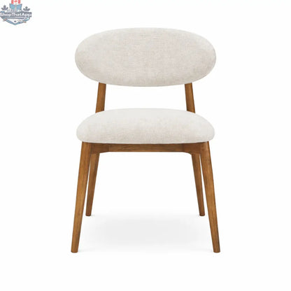 Mid-century modern Hygge Design House Molti dining chair with wooden frame and upholstered seat, stylish and comfortable for dining rooms.