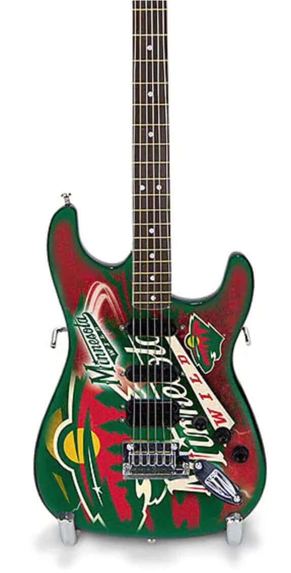 Minnesota Wild 10“ Collectible Mini Guitar - Www.Shopthatapp.ca