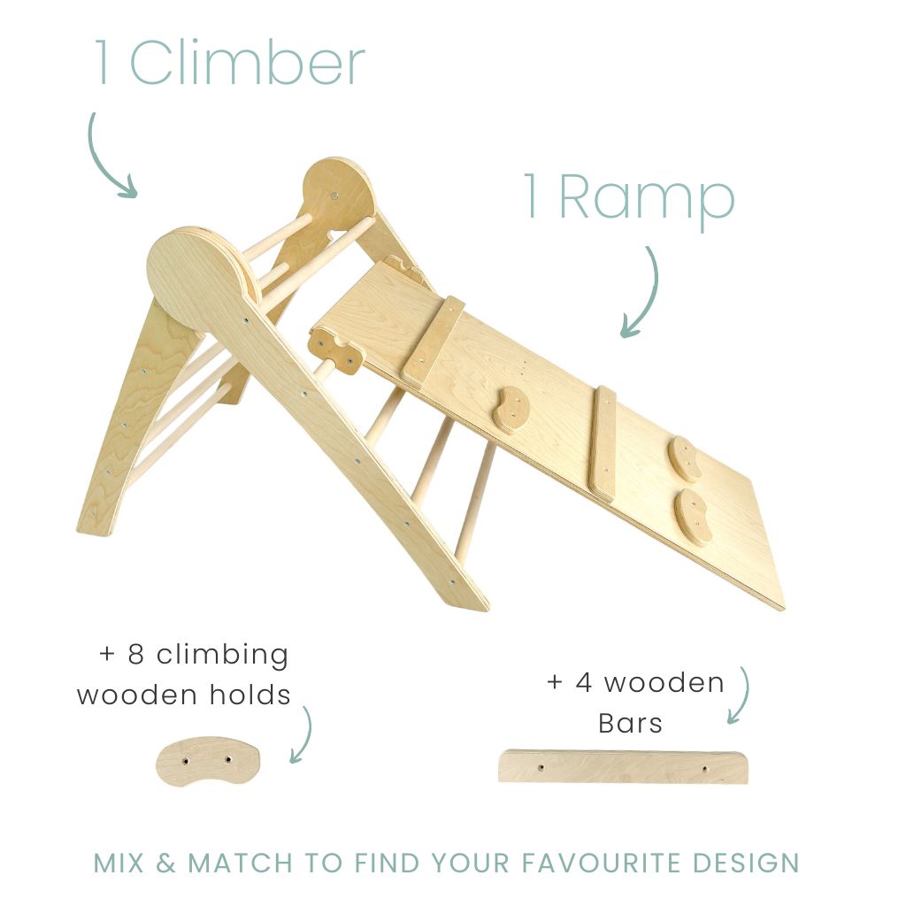 CRANBERRY CLIMBER - Montessori Wooden Triangle Climber for Kids - Shopthatapp.ca