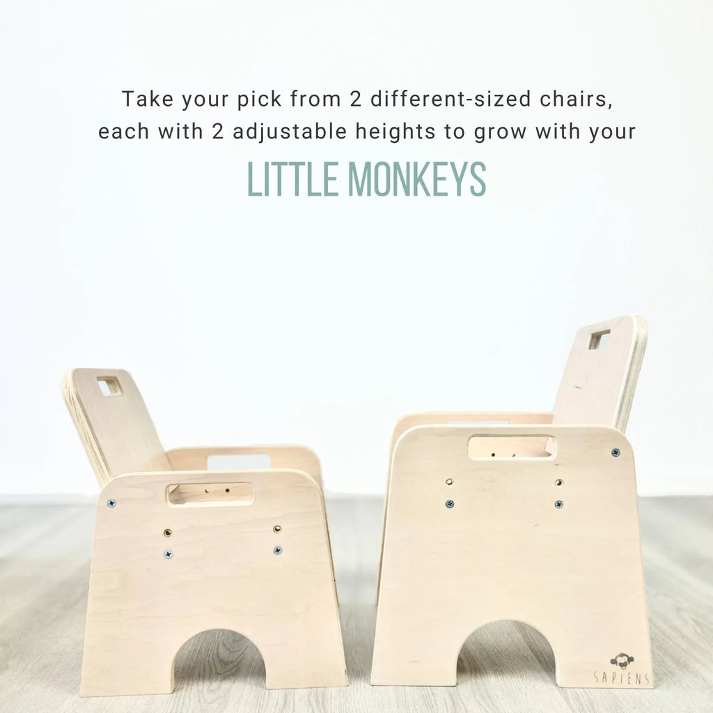 PAPAYA DOUBLE Montessori Table and Chair Set - Adjustable for Two - Shopthatapp.ca