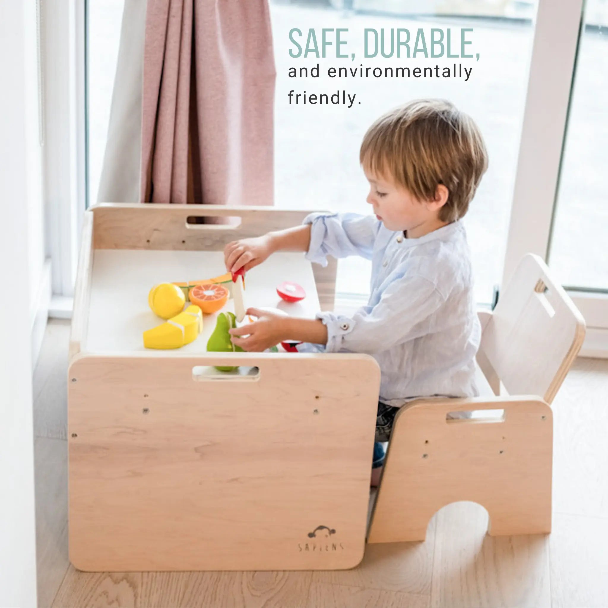 PAPAYA SET - Adjustable Height Montessori Table and Chair Set for Weaning - Shopthatapp.ca