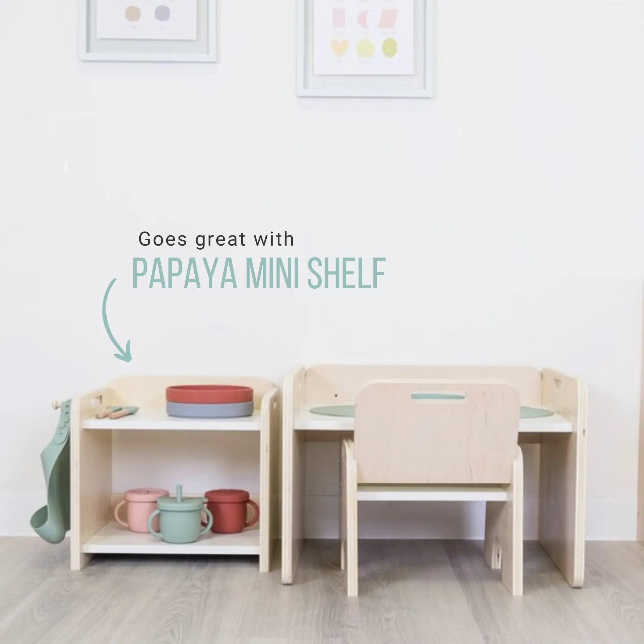 PAPAYA SET - Adjustable Height Montessori Table and Chair Set for Weaning - Shopthatapp.ca