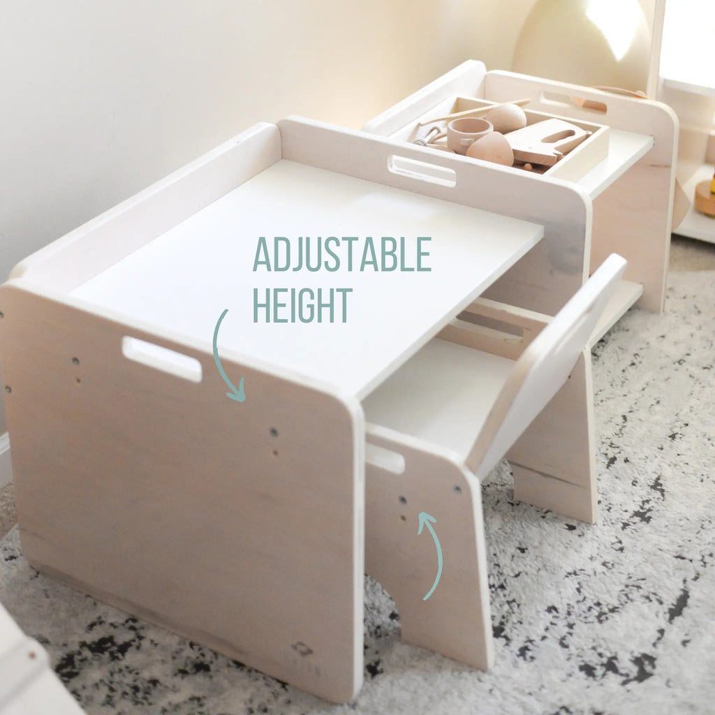 PAPAYA SET - Adjustable Height Montessori Table and Chair Set for Weaning - Shopthatapp.ca