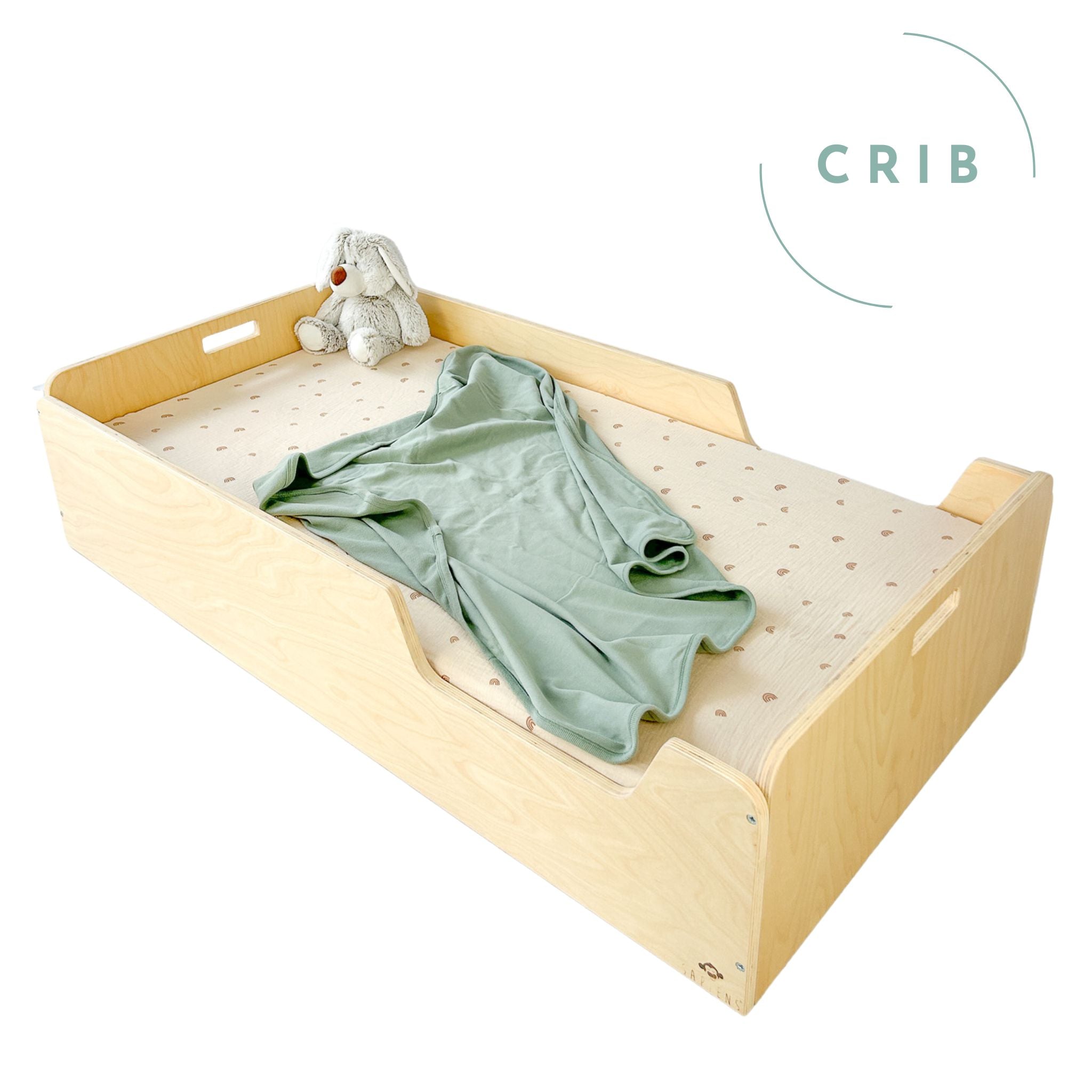 APPLE CRIB - Montessori Floor Bed with Rails for Safe and Independent Sleep - Shopthatapp.ca