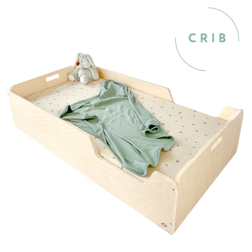 APPLE CRIB - Montessori Floor Bed with Rails for Safe and Independent Sleep - Shopthatapp.ca