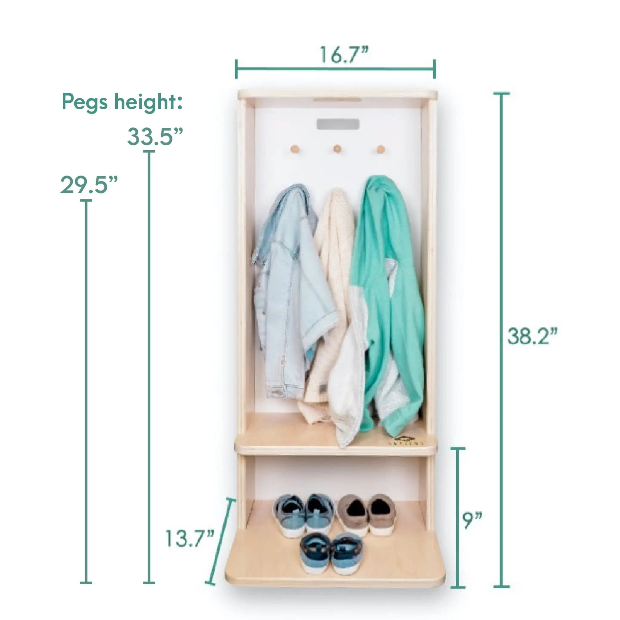 MANGO Montessori Coat Rack - Stylish Cubby Design for Kids - Shopthatapp.ca