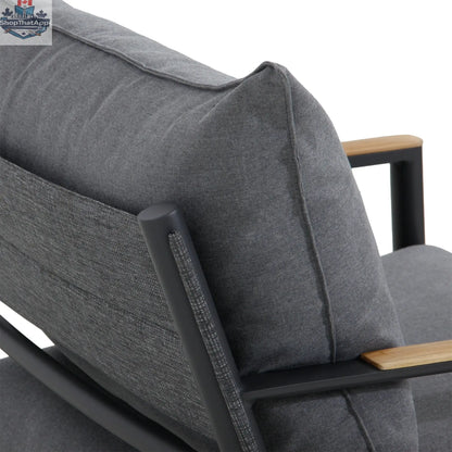 Close-up of the armrest of Enclover Monti sectional sofa, 5-seater with modern design and plush upholstery for comfort and style.