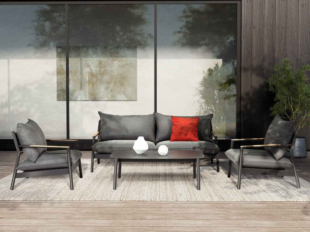 Monti 4-Piece Aluminum Outdoor Conversational Set