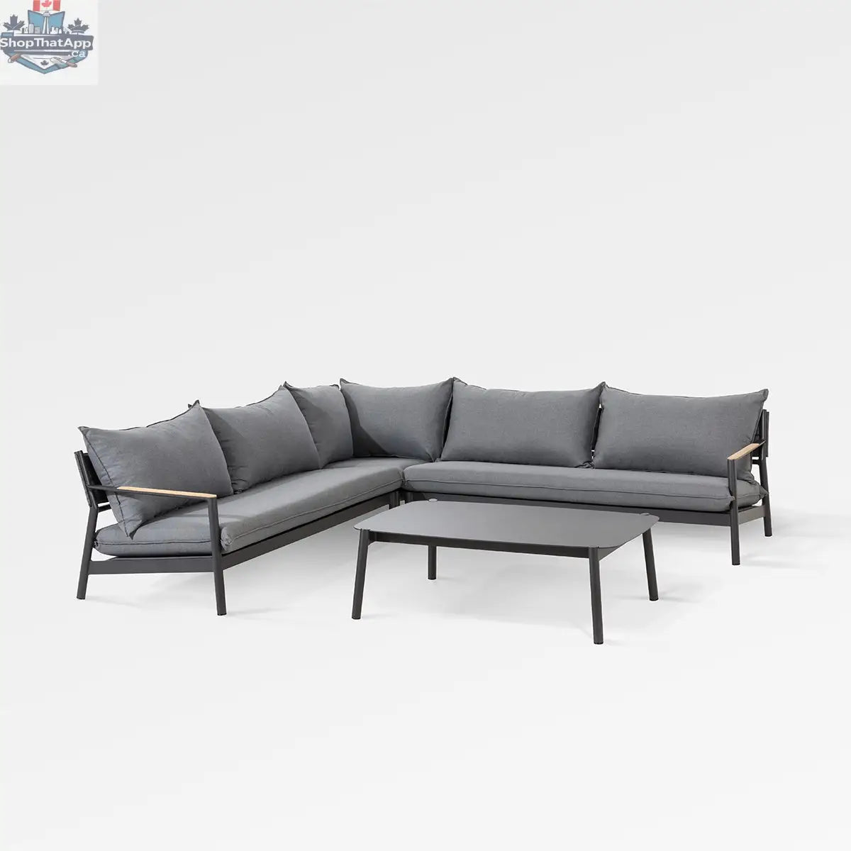 Enclover Monti sectional sofa in a modern 5-seater design with plush cushions and sleek upholstery, perfect for stylish living rooms.