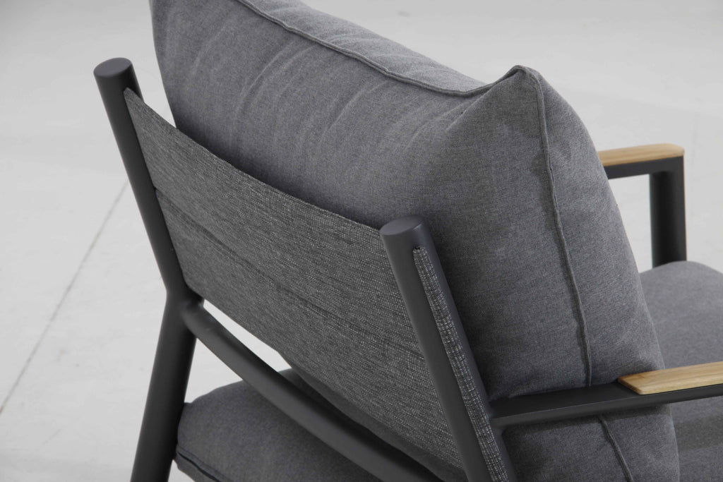 Monti Nordic Aluminum Sectional Set – Grey Cushions