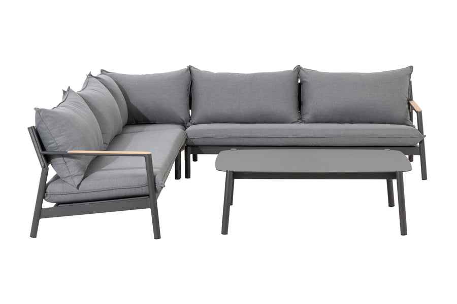 Monti Nordic Aluminum Sectional Set – Grey Cushions