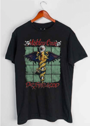 Motley Crue Dr. Feelgood Black T-Shirt - Www.Shopthatapp.ca