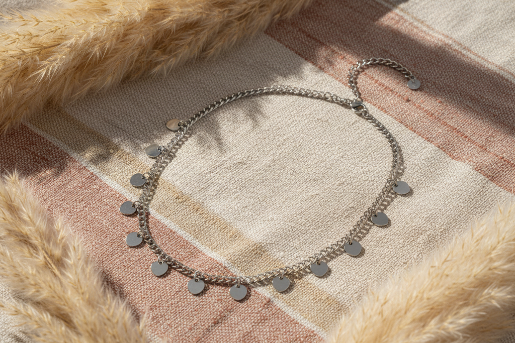 Multi Heart Charm Necklace - Grey Stainless Steel - Shopthatapp.ca