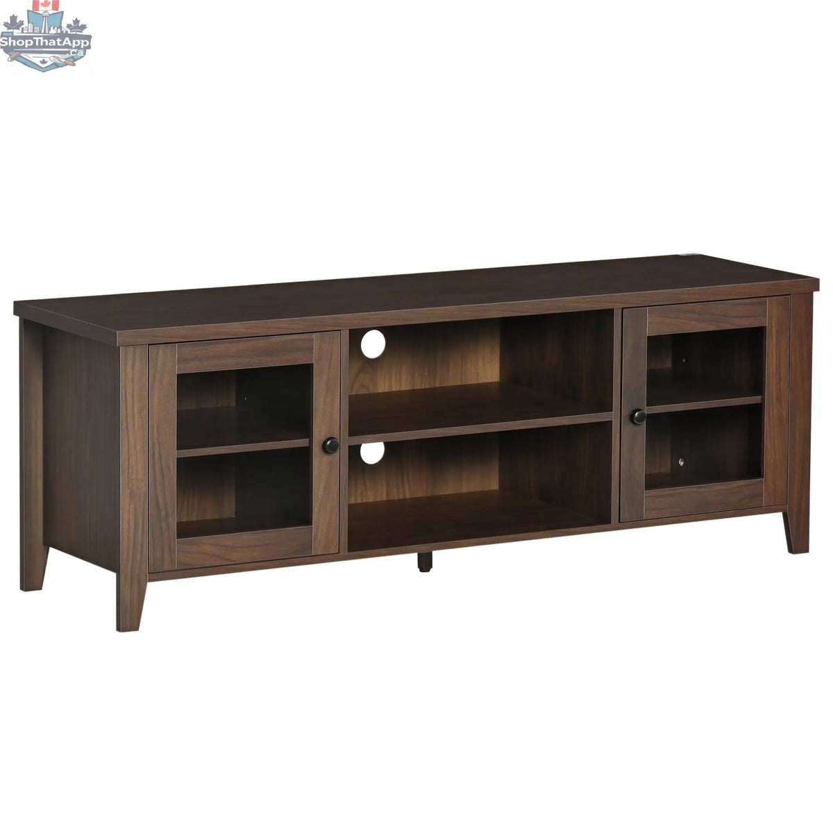 MacKenzie TV Stand for TVs up to 65 inches-Coffee Brown - Shopthatapp.ca